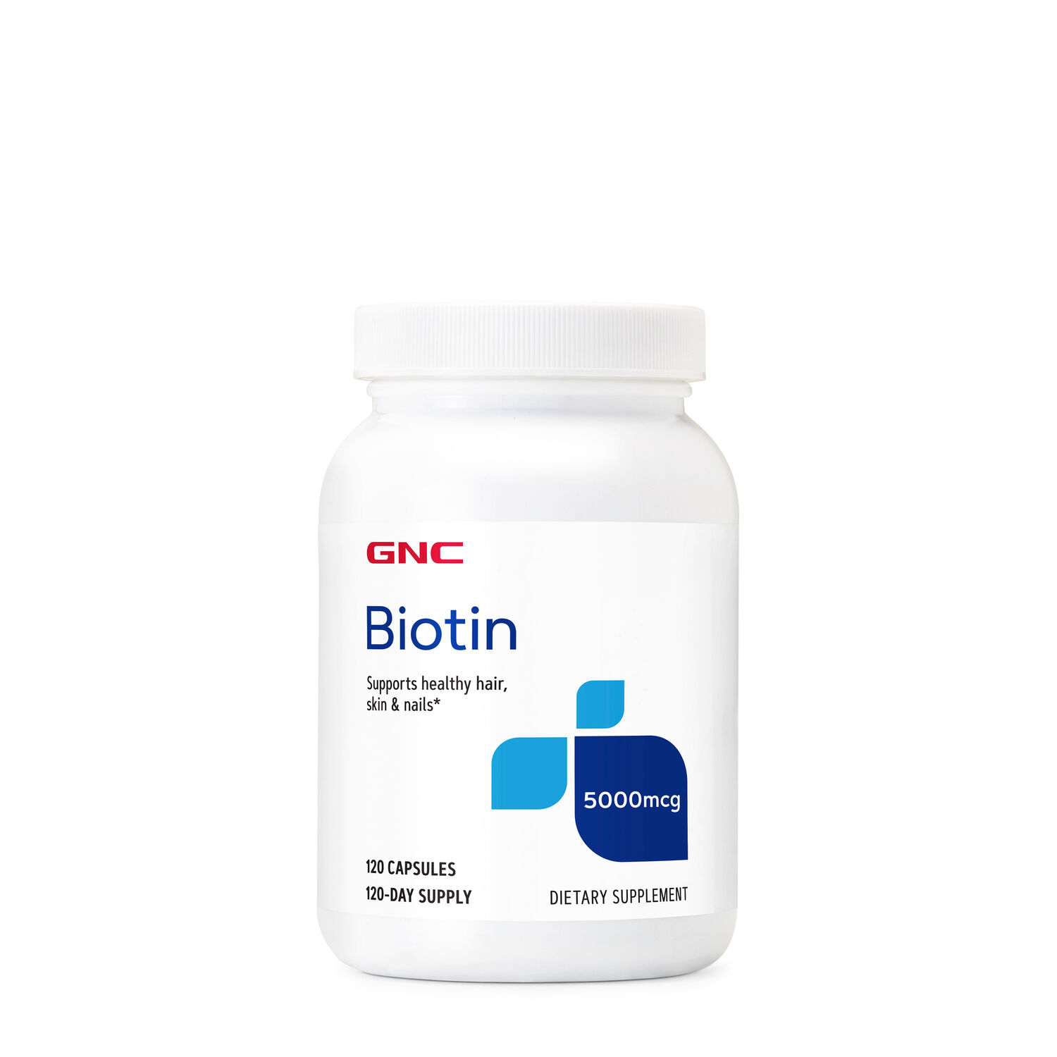 Gnc Biotin 5000Mcg 120Cap |Hair Skin Nails